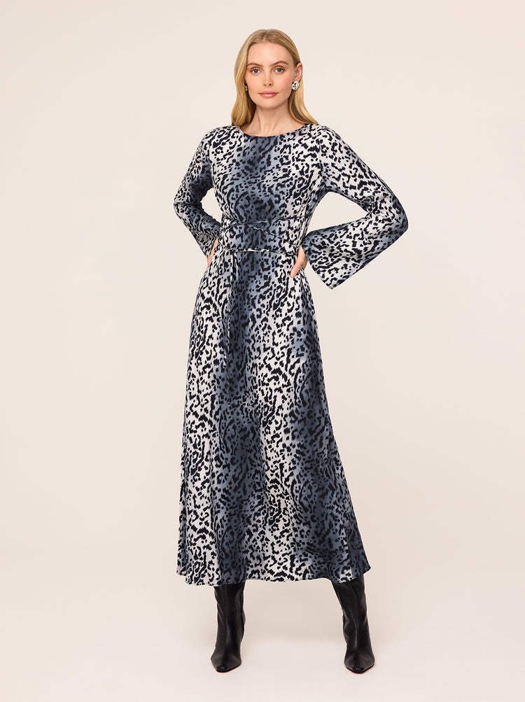Alexa Snow Leopard Print Dress By KITRI Studio