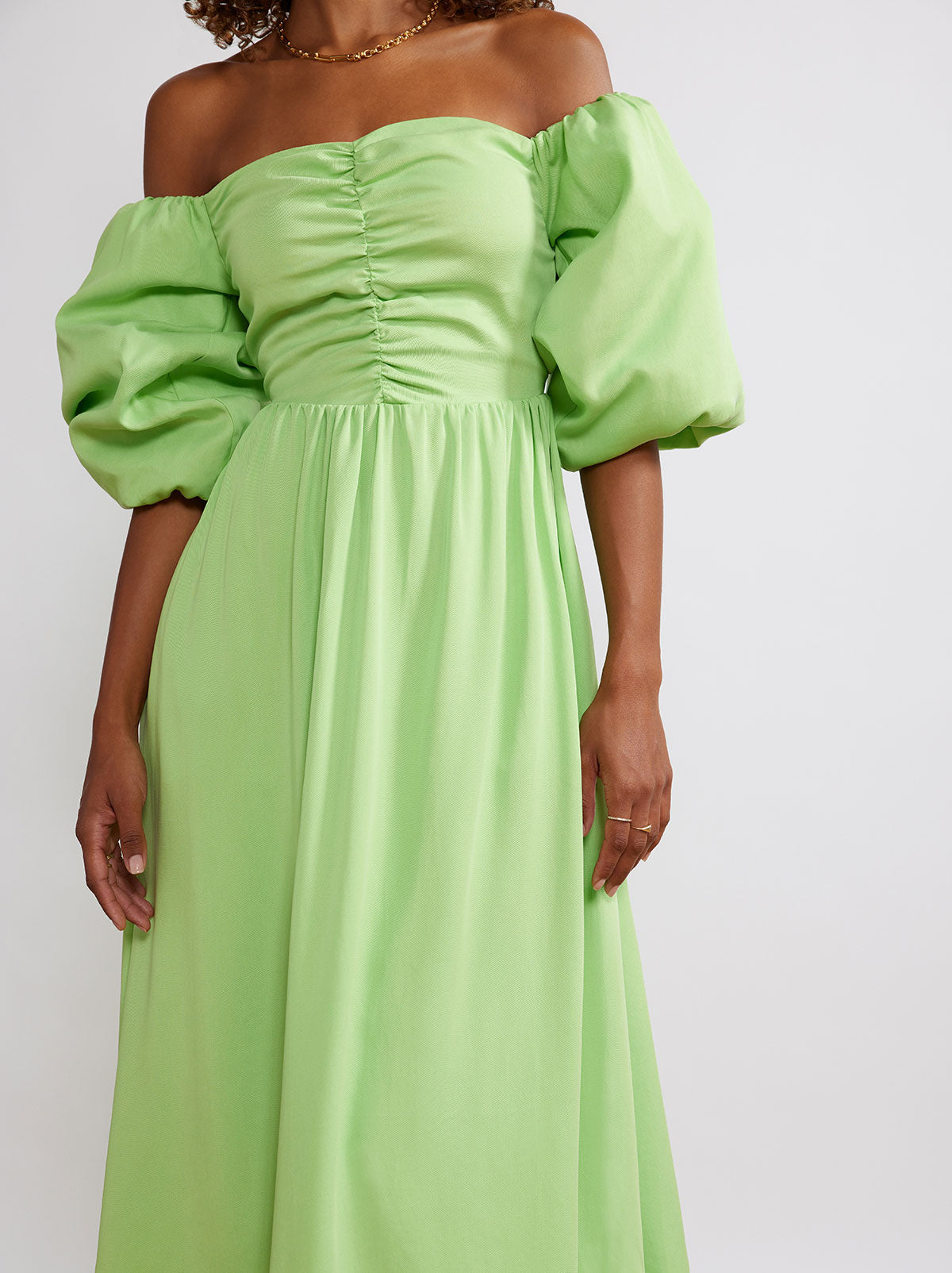 Alexis Green Bardot Dress by KITRI Studio