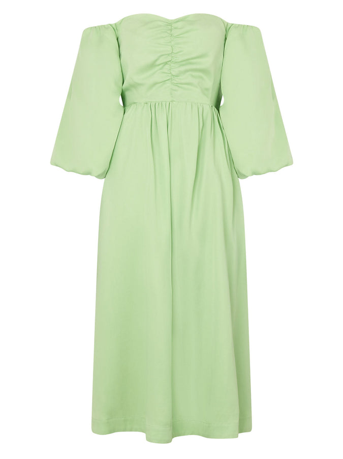 Alexis Green Bardot Midi Dress | KITRI Studio