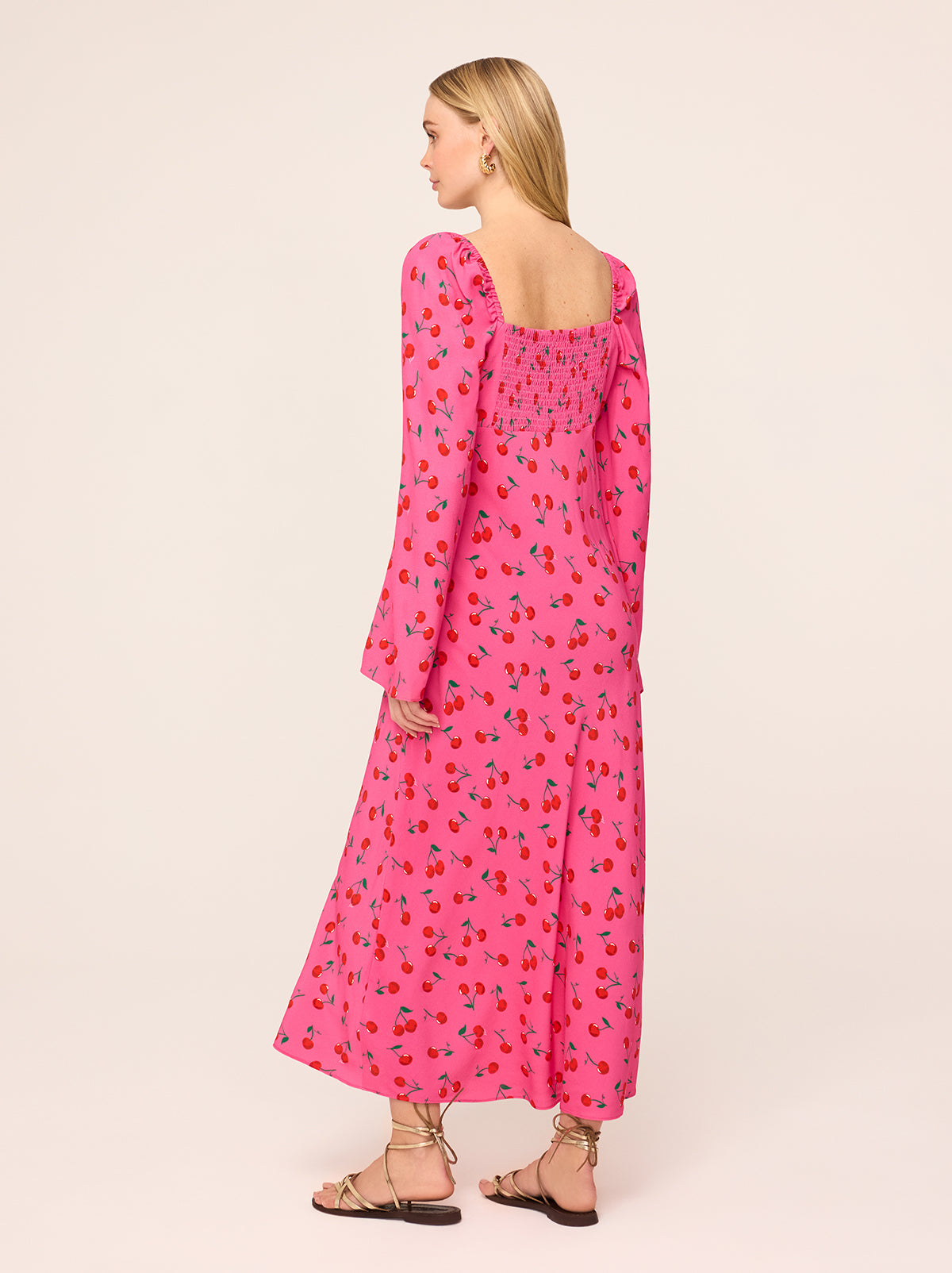 Alina Pink Cherry Midi Dress By KITRI Studio