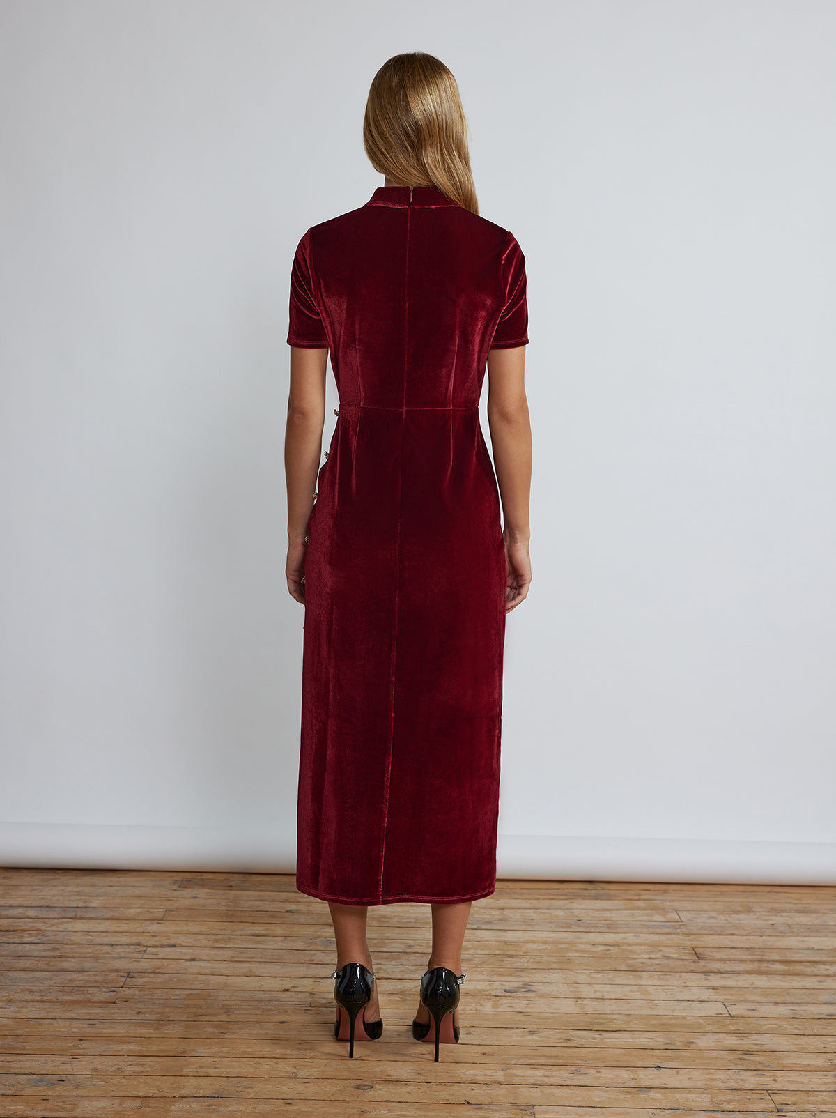 Amanda Berry Velvet Midi Dress By KITRI Studio