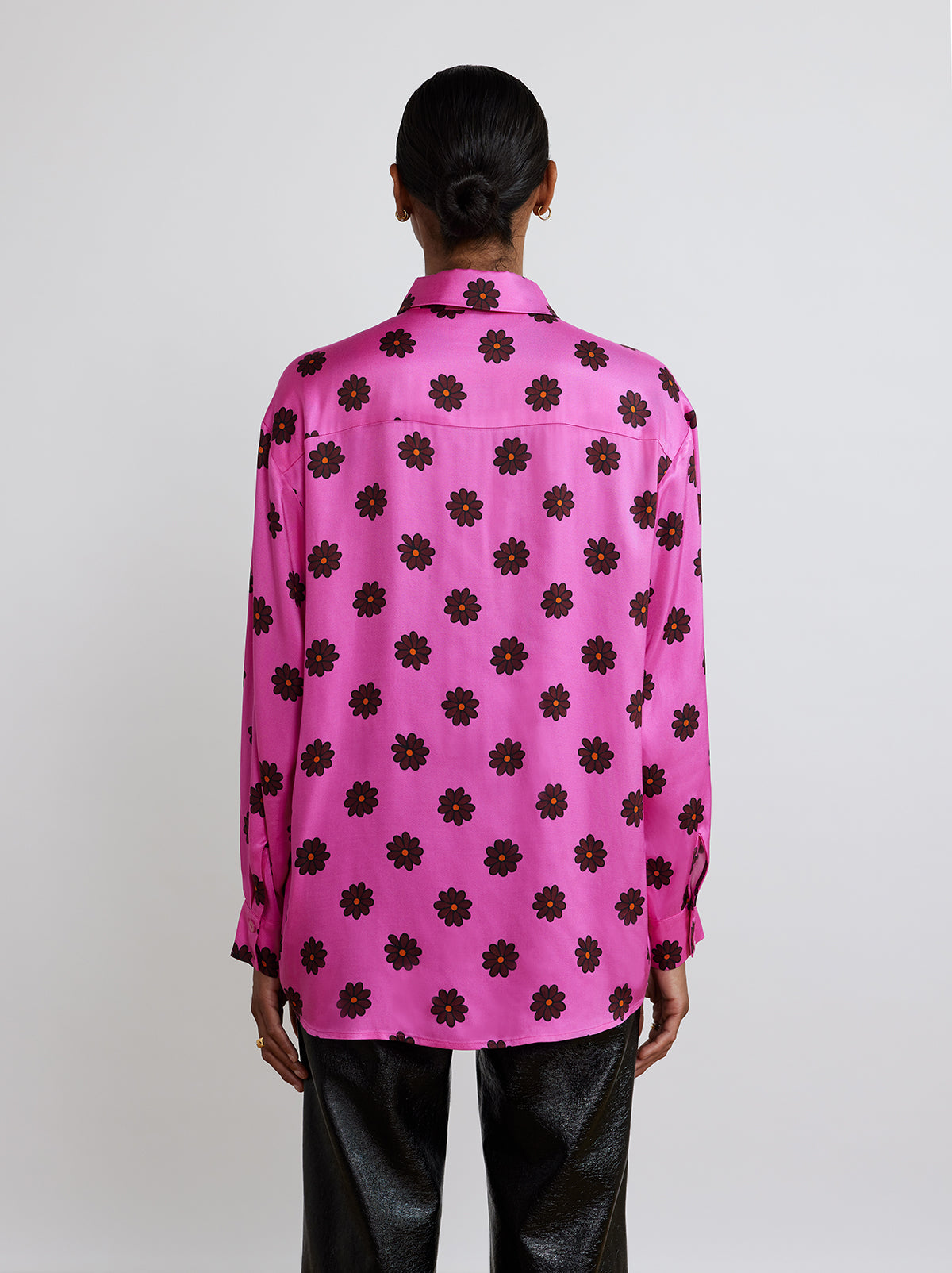 Angela Pink Retro Floral Shirt By KITRI Studio
