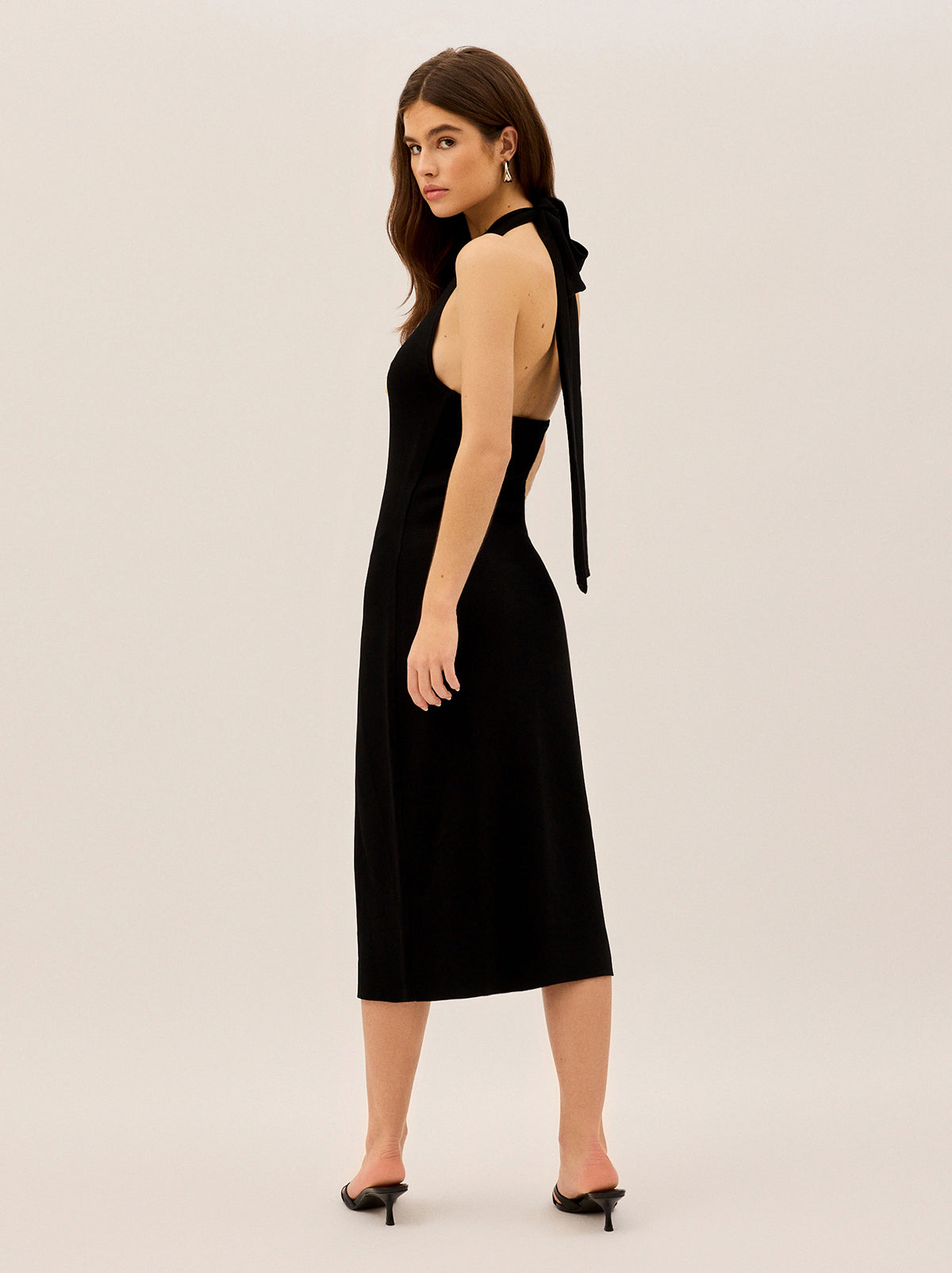Anissa Black Knit Halter Dress | KITRI Studio Anissa Black Knit Halter Dress | KITRI Studio