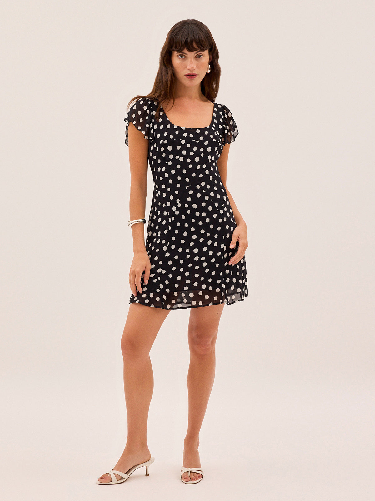 Antonella Black Polka Dot Mini Dress By KITRI Studio