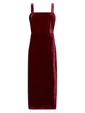 Aretha Burgundy Velvet Dress By KITRI Studio