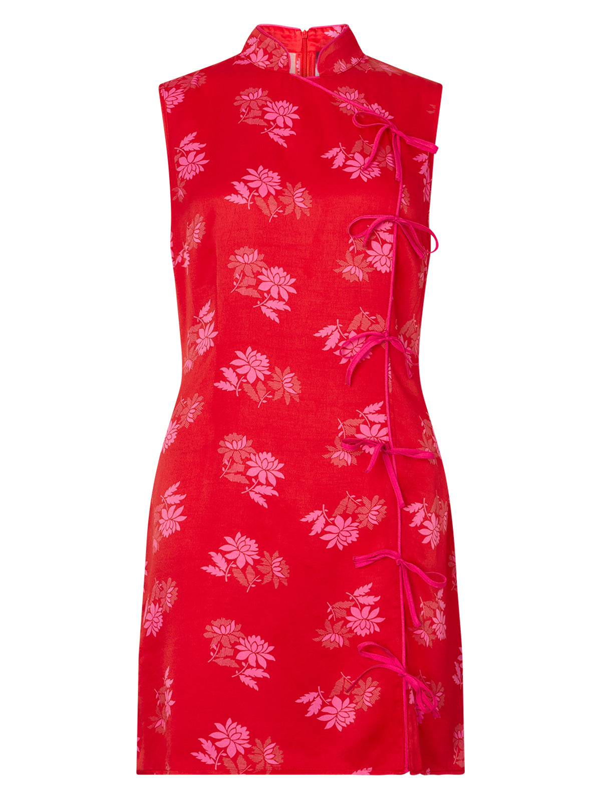 Red oriental mini dress hotsell