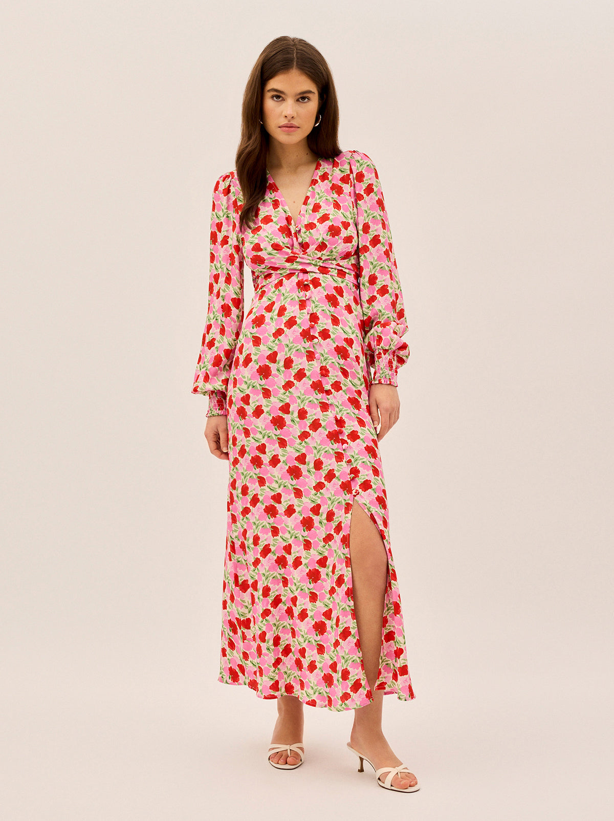 Aurora Pink Floral Print Dress By KITRI Studio