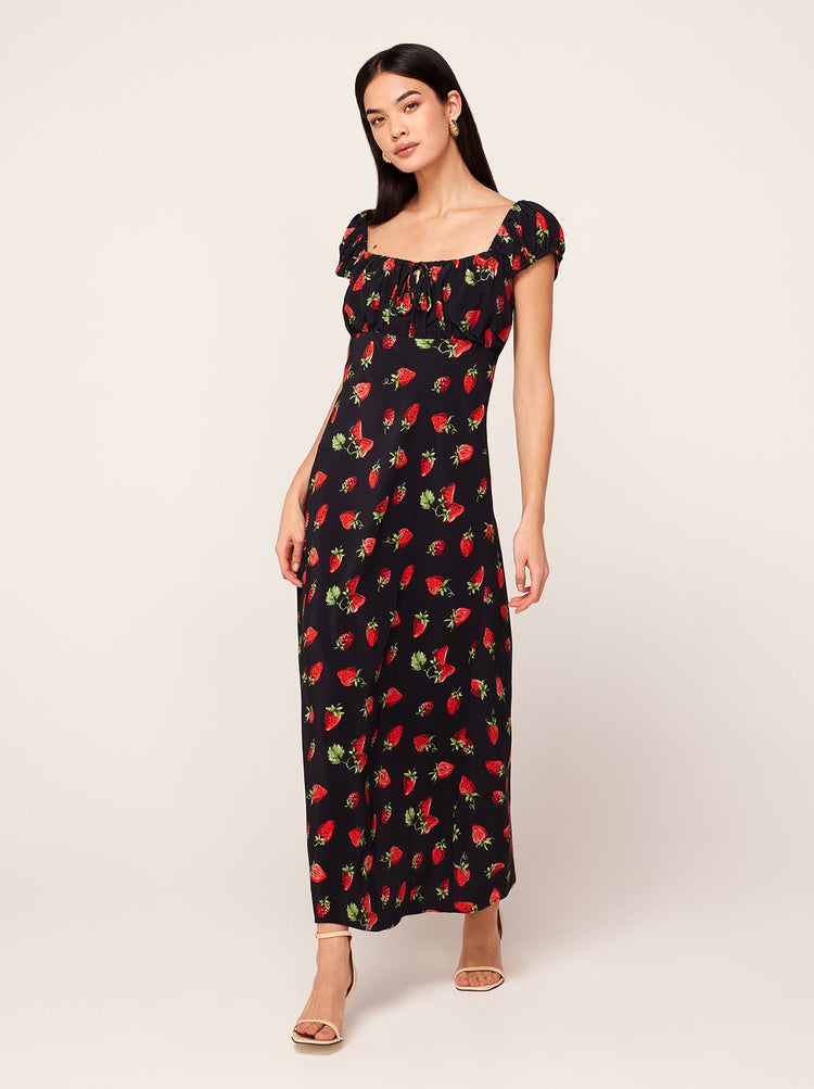 Rosemary Berry Print Midi Dress | KITRI Studio