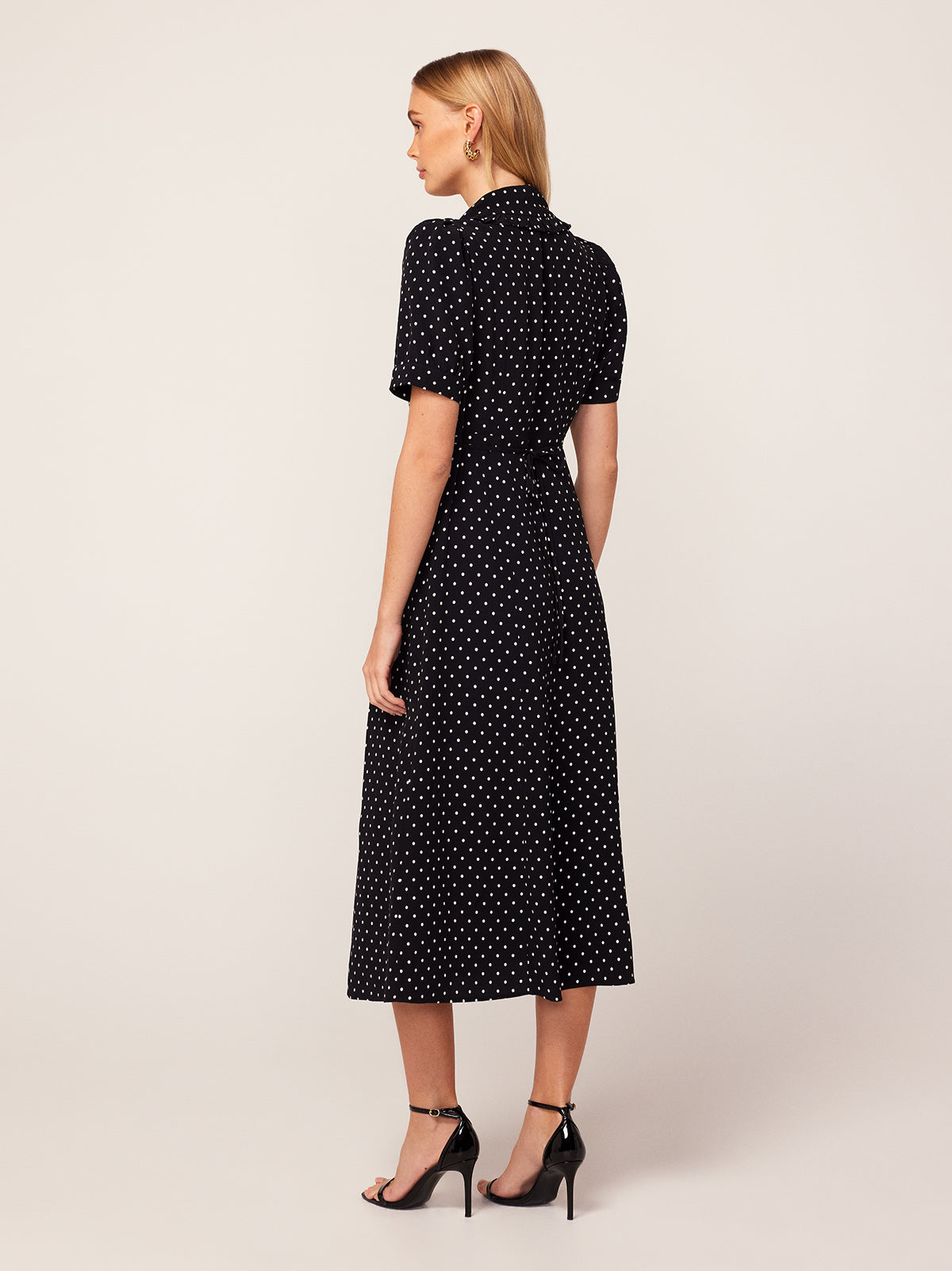 Black polka clearance dot tea dress