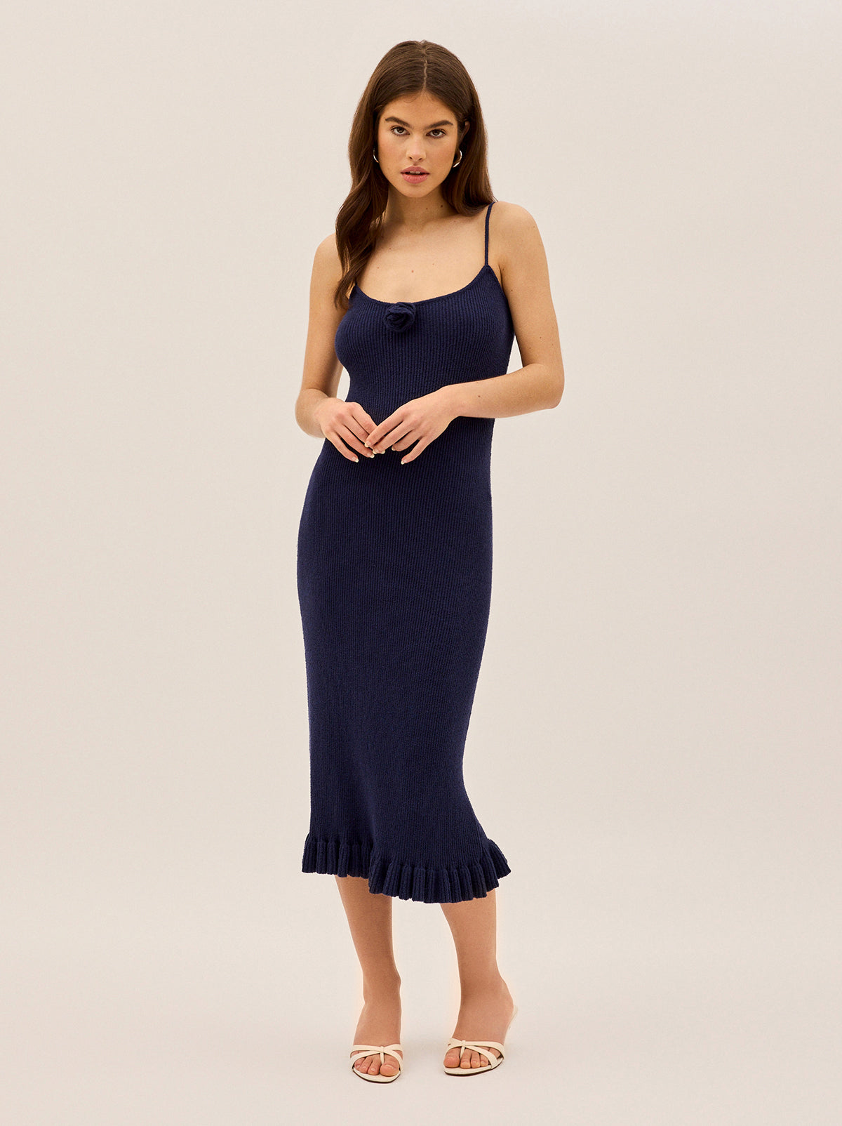 Betty Navy Knit Dress | KITRI Studio Betty Navy Knit Dress | KITRI Studio