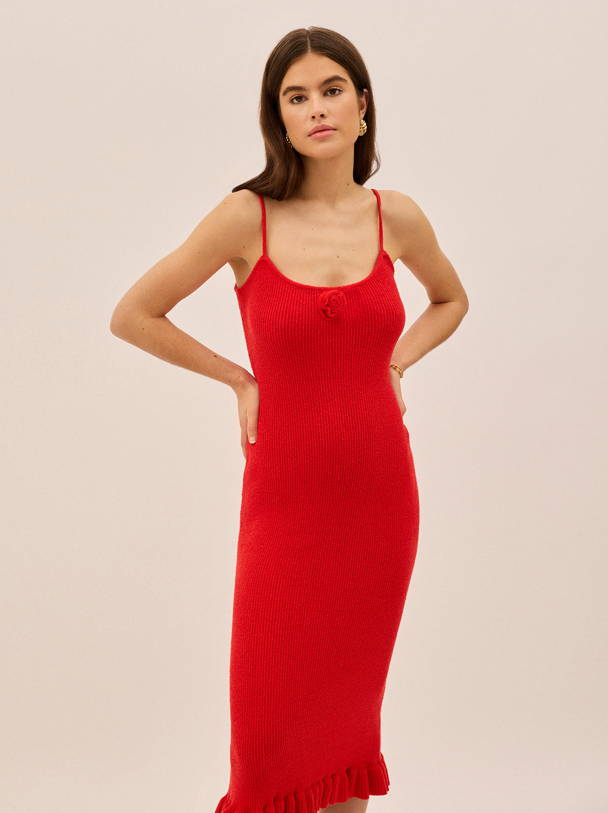 Betty Red Knit Dress By KITRI Studio