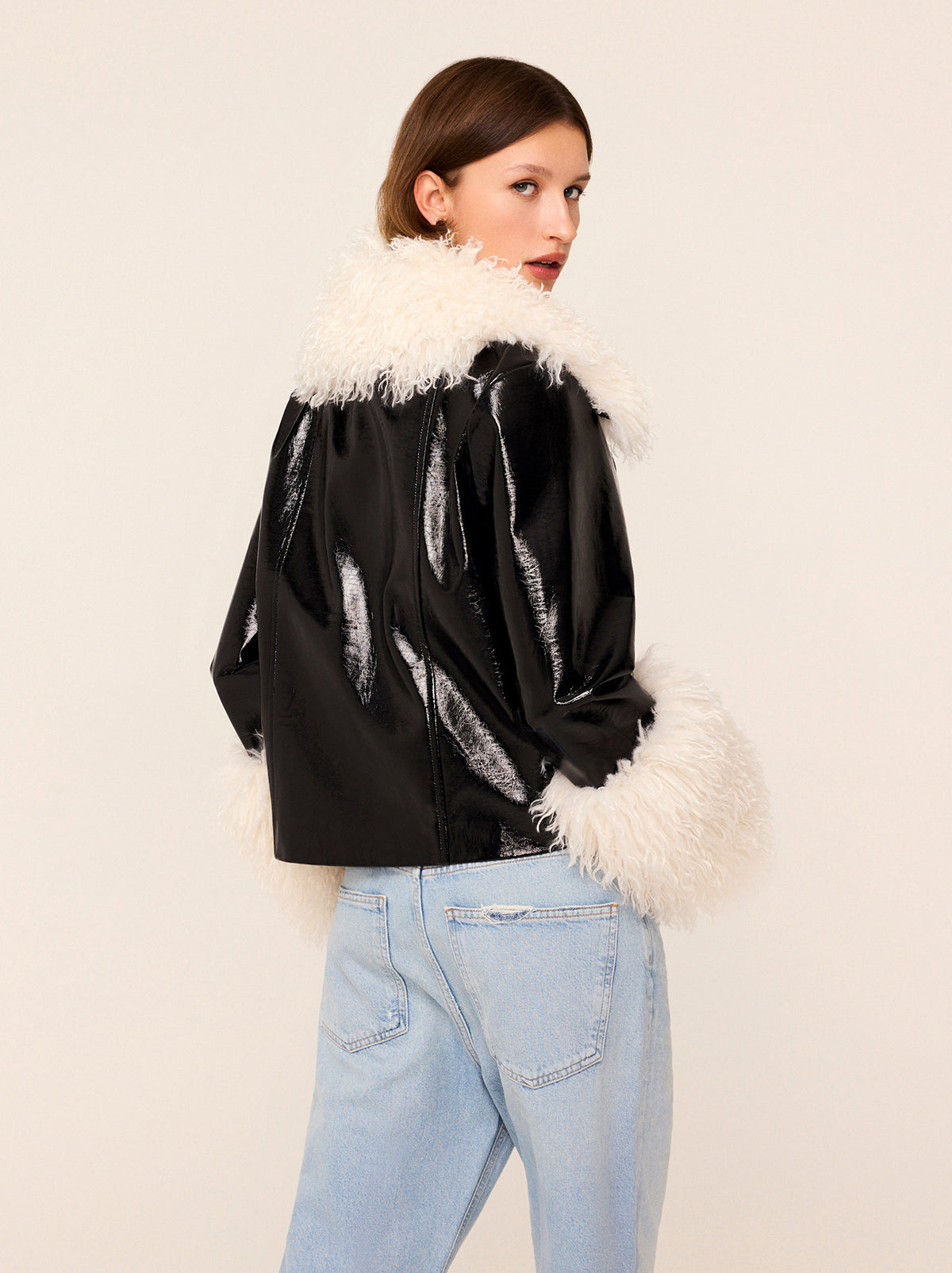 Bonnie Black Vinyl Jacket | KITRI Studio