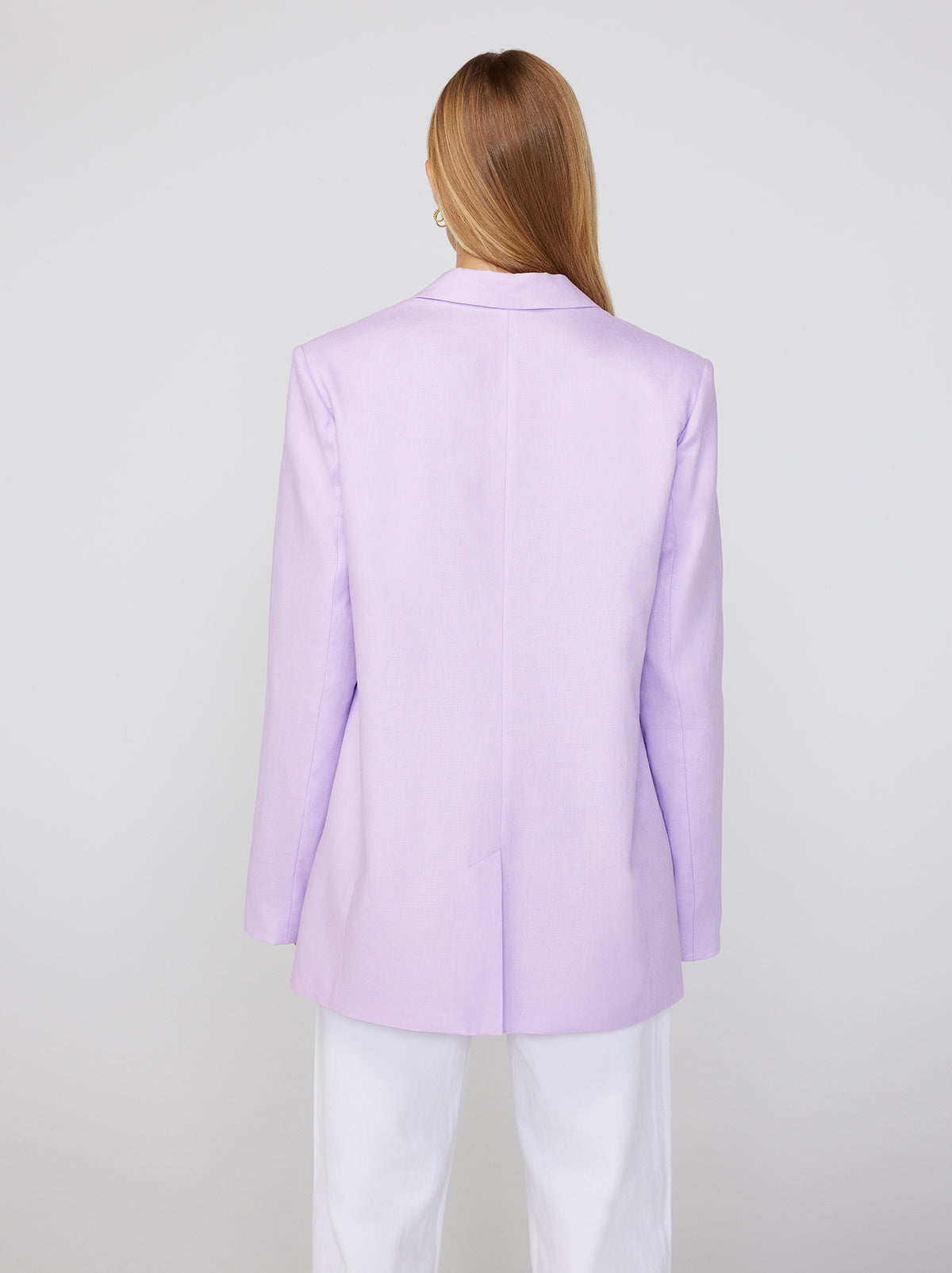 Brea Lilac Linen Oversized Blazer By KITRI Studio