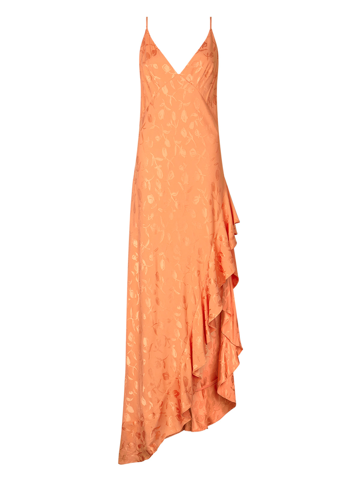 Brigitte Apricot Jacquard Maxi Dress KITRI Studio