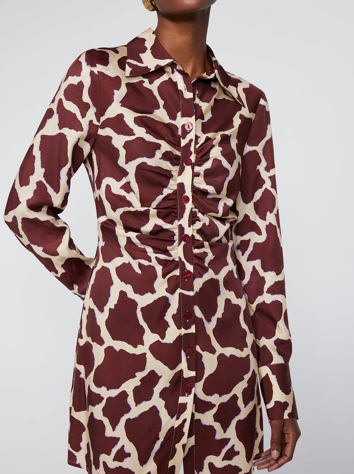 Giraffe pintuck deals mini dress