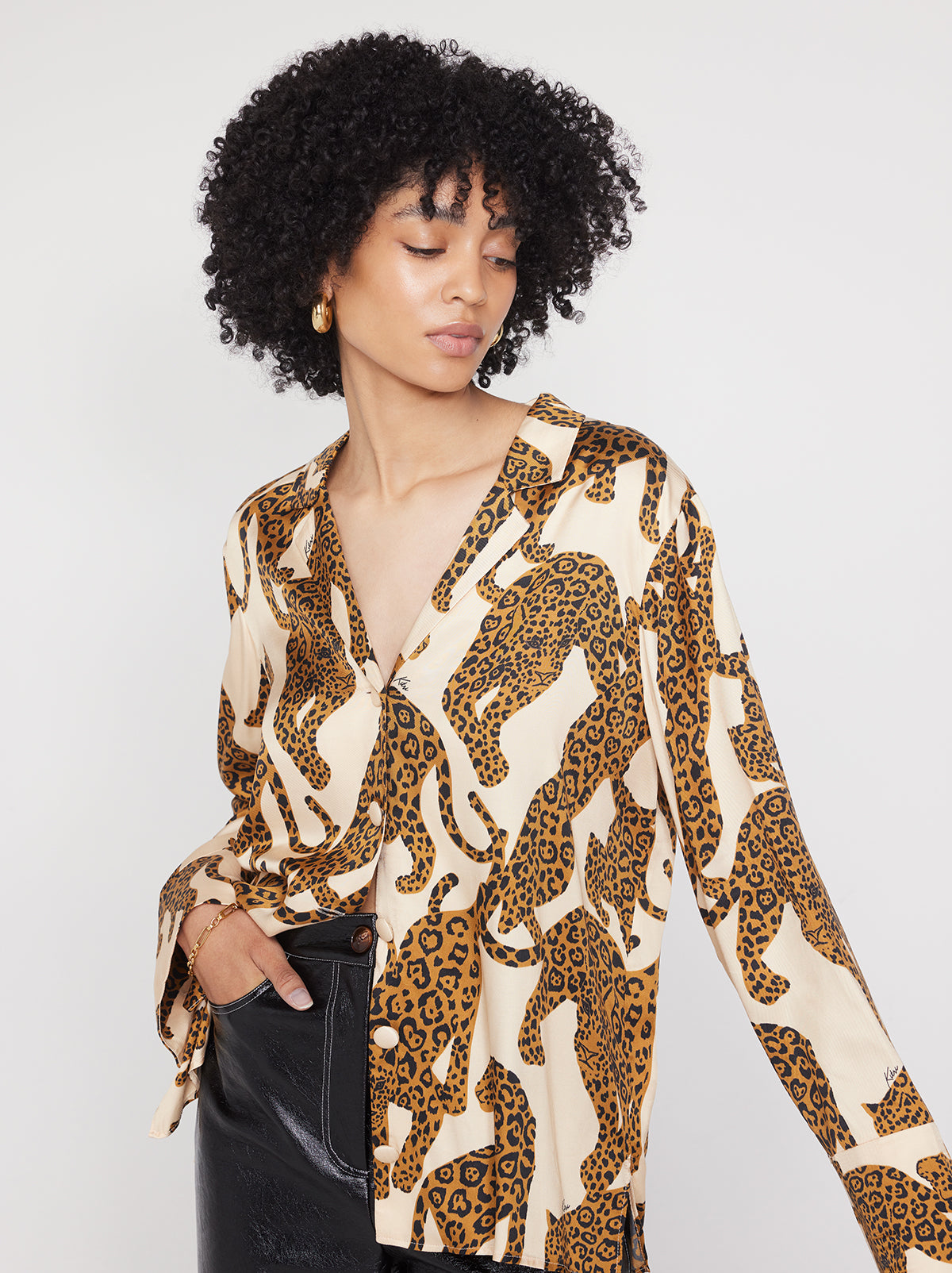 Cady Leopards Print Shirt | KITRI Studio