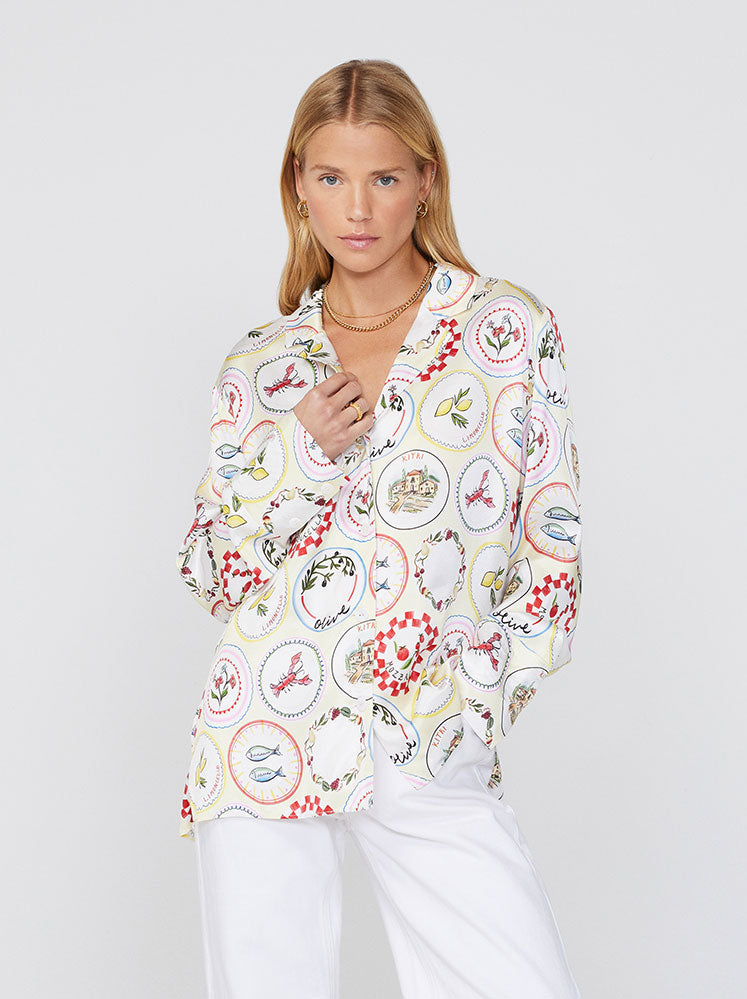 Polly Red Tiled Floral Cardigan