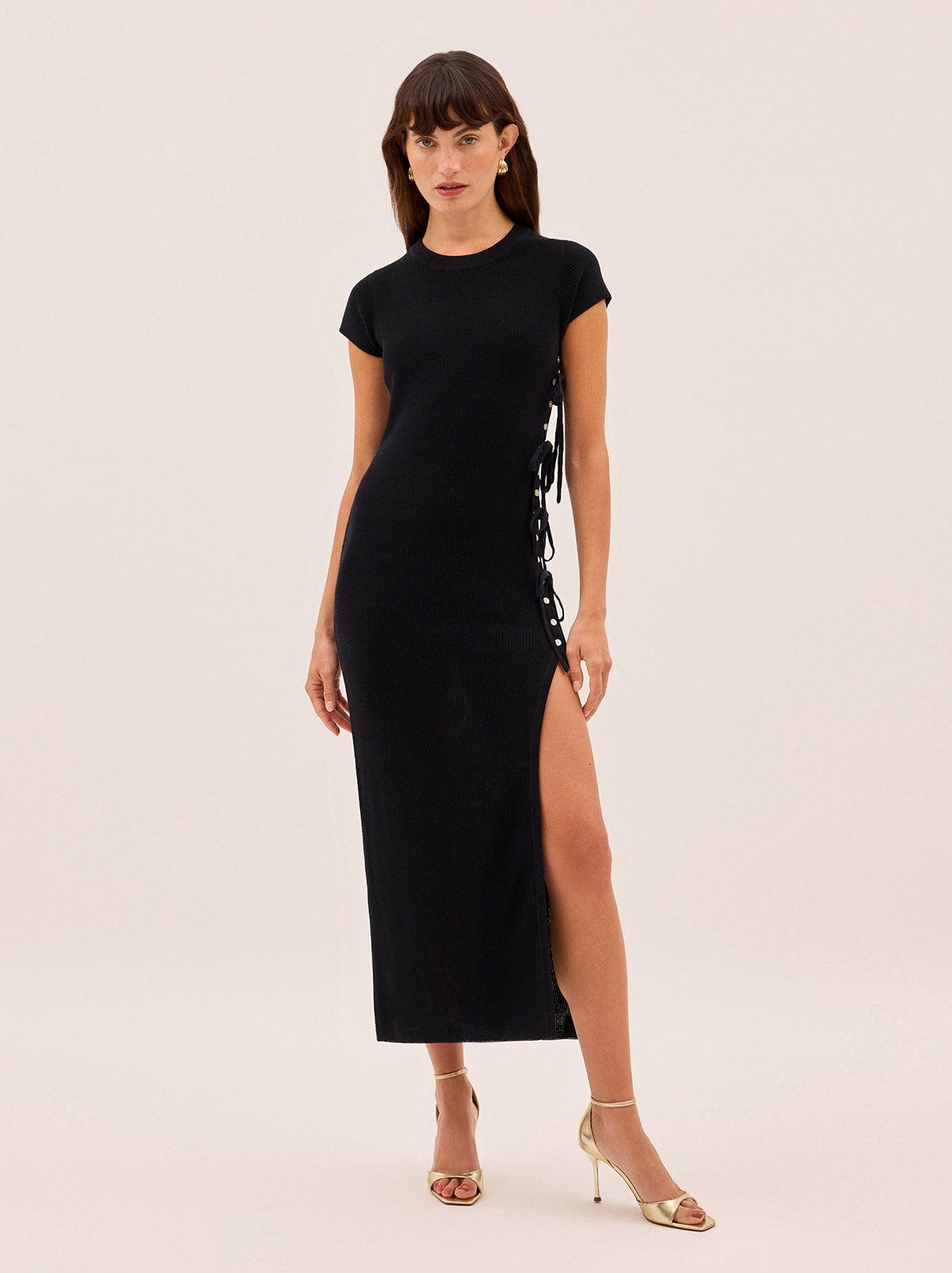 Calista Black Knit Dress By KITRI Studio
