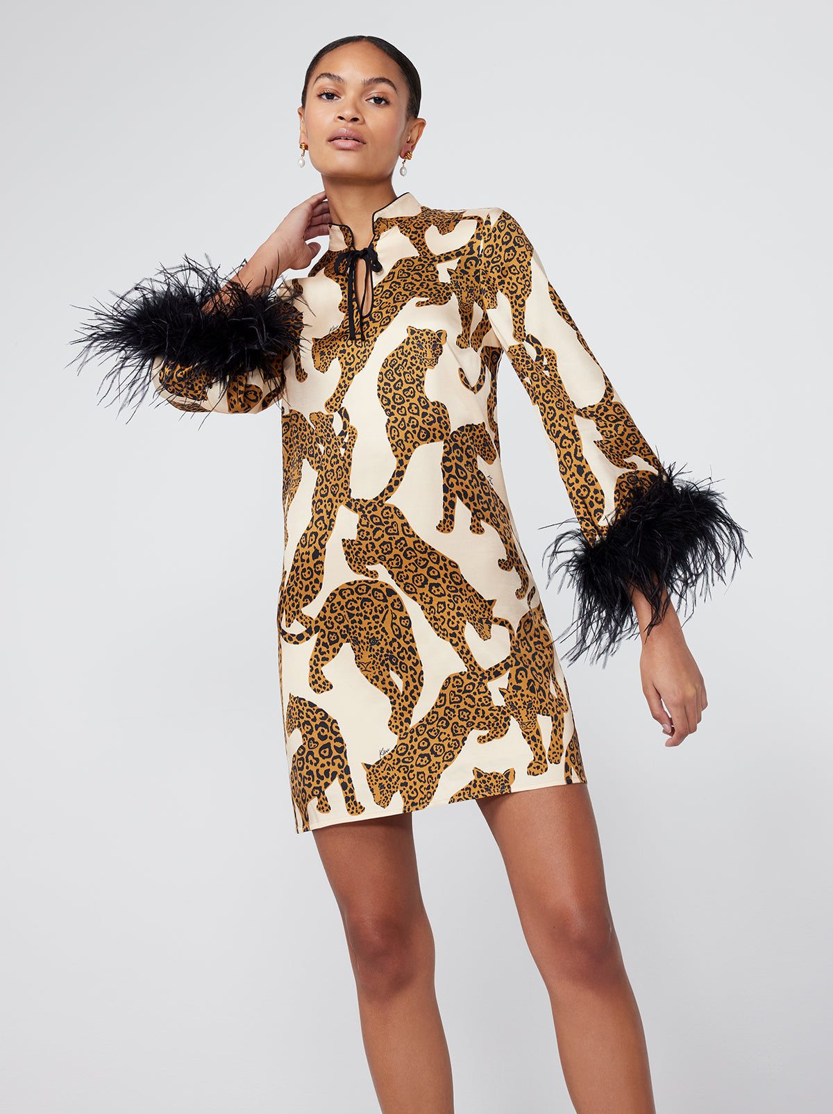 Carlotta Leopards Print Mini Dress