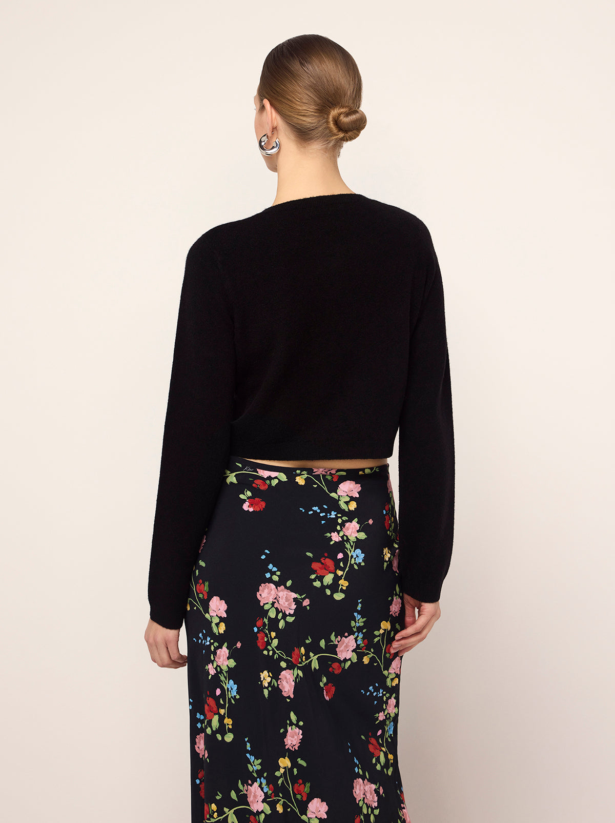 Black embroidered cardigan sale
