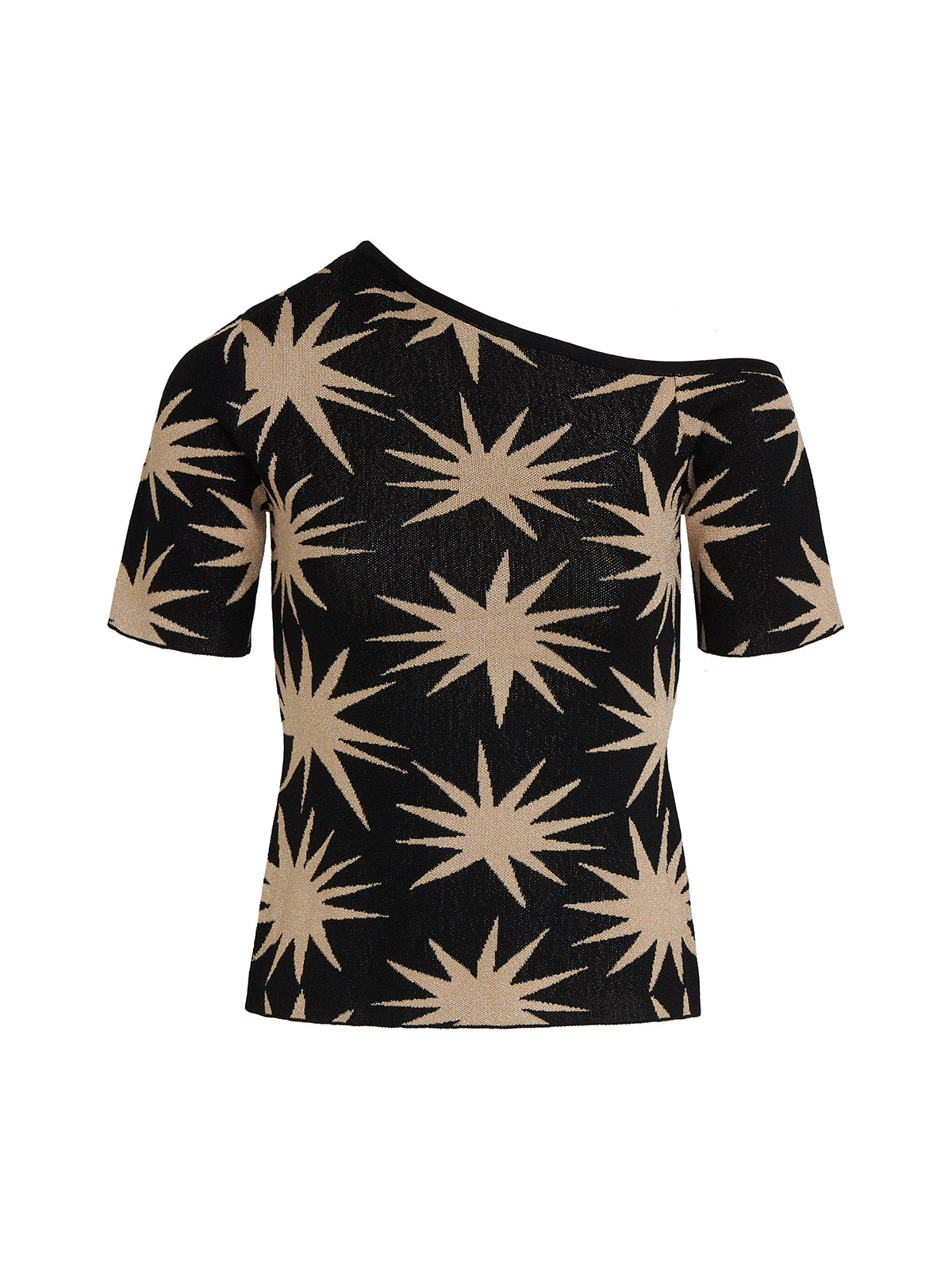 Cate Black Star Lurex Knit Top By KITRI Studio