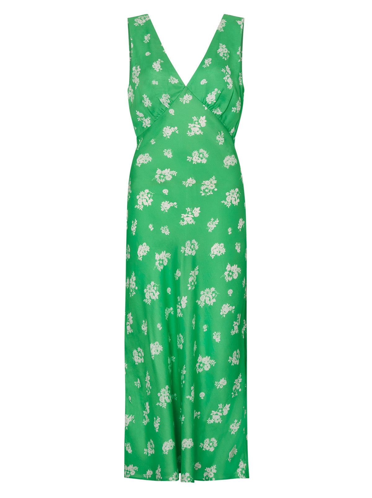 Claire Green Mono Floral Slip Dress
