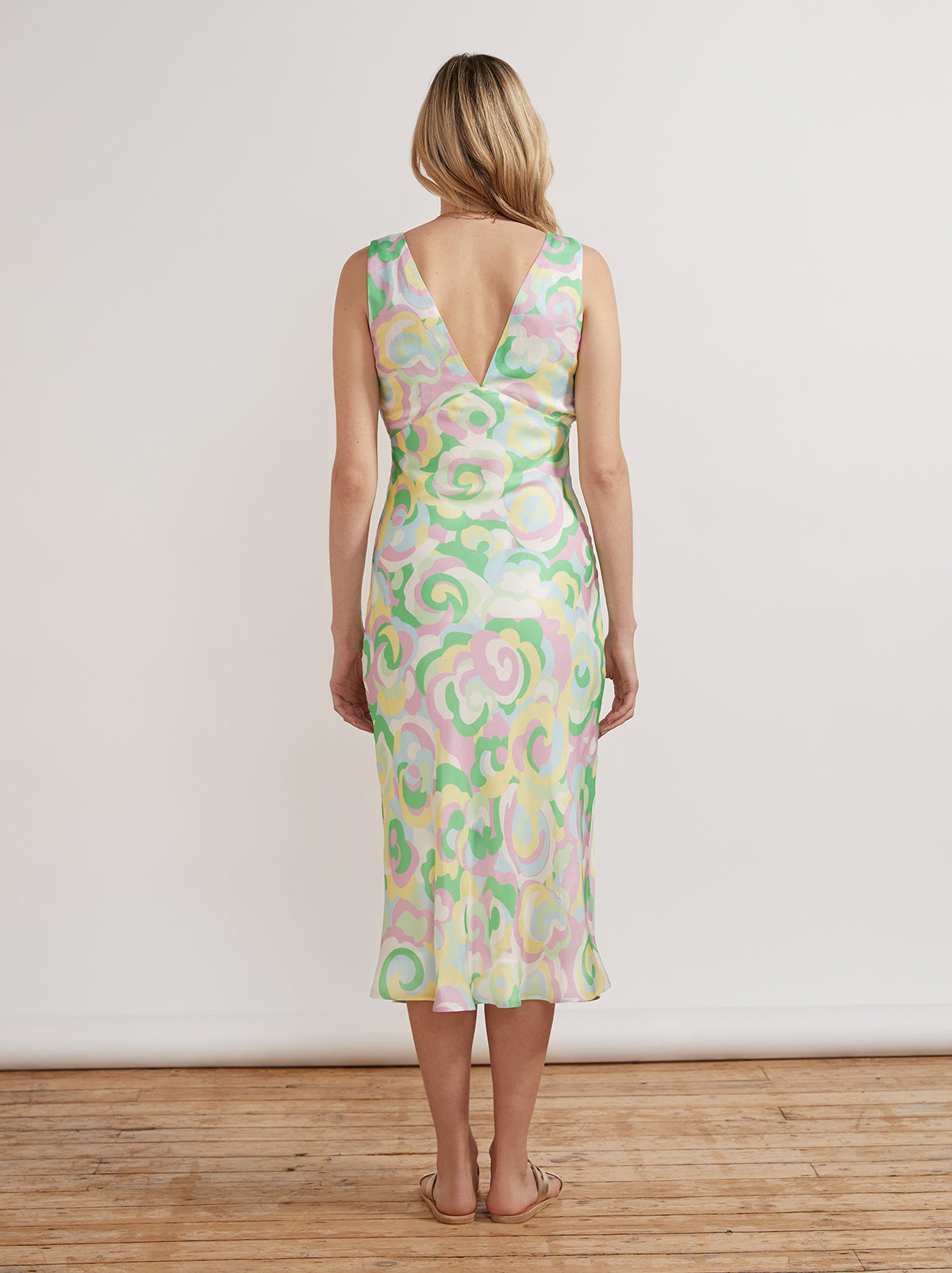 Claire Multi Floral Swirl Slip Dress by KITRI Studio
