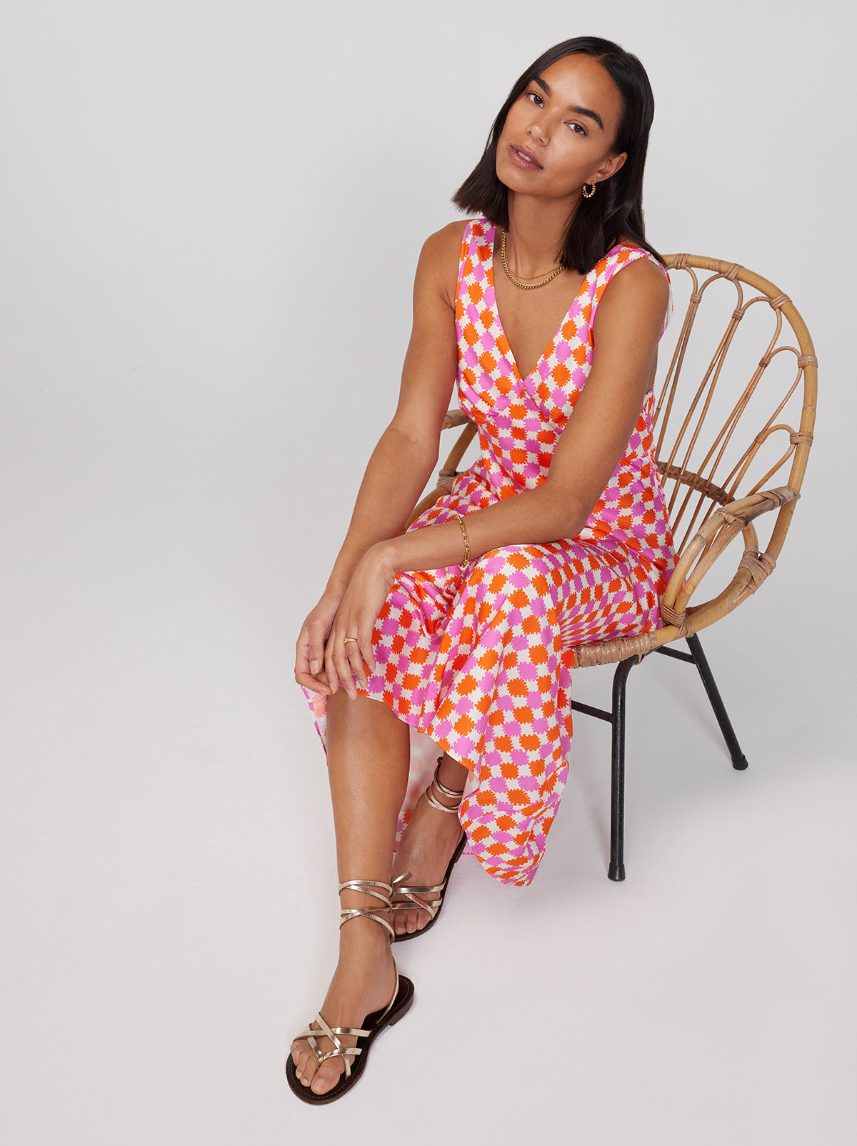 Claire Picnic Check Slip Dress By KITRI Studio