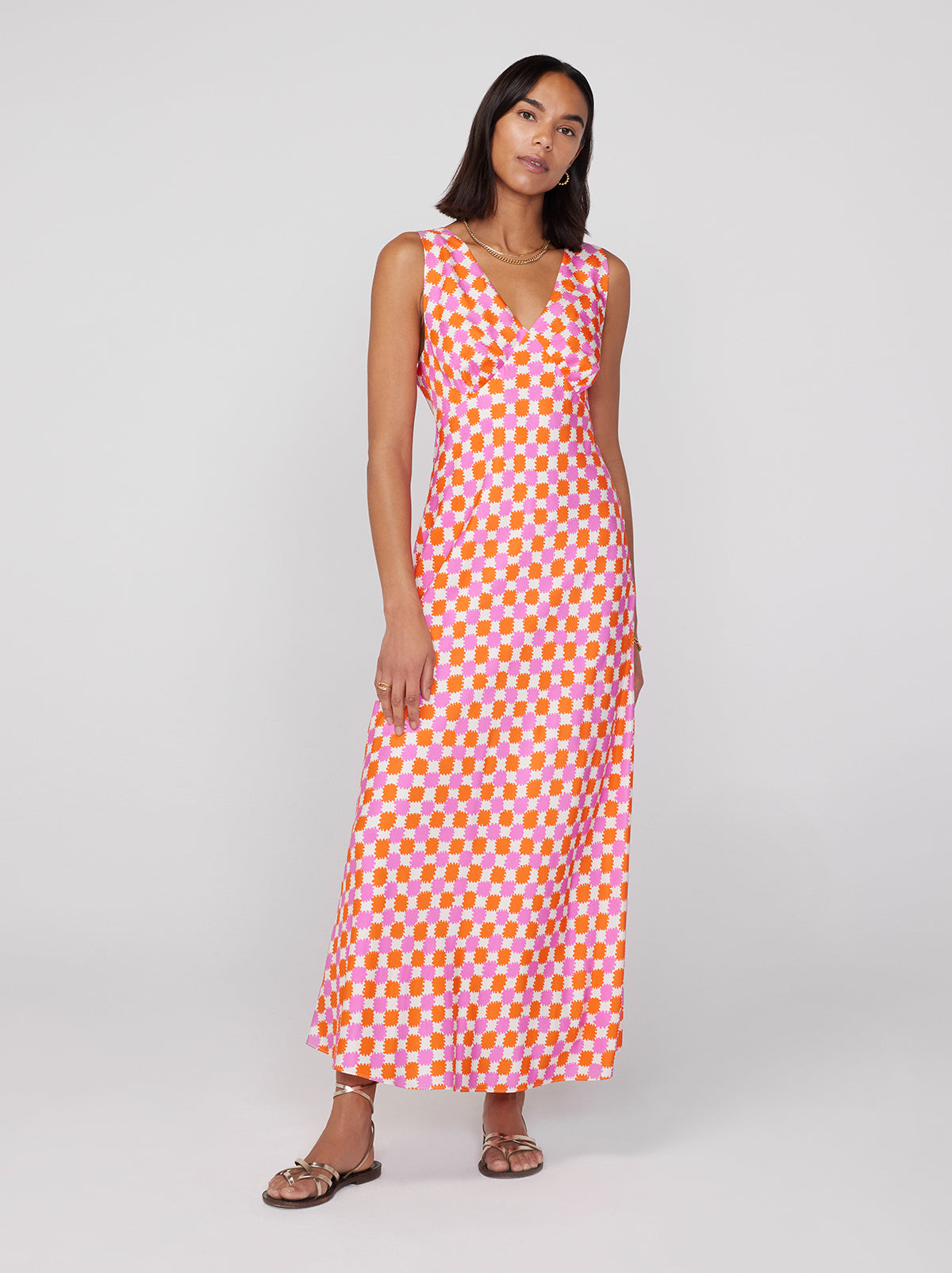 Claire Picnic Check Slip Dress By KITRI Studio
