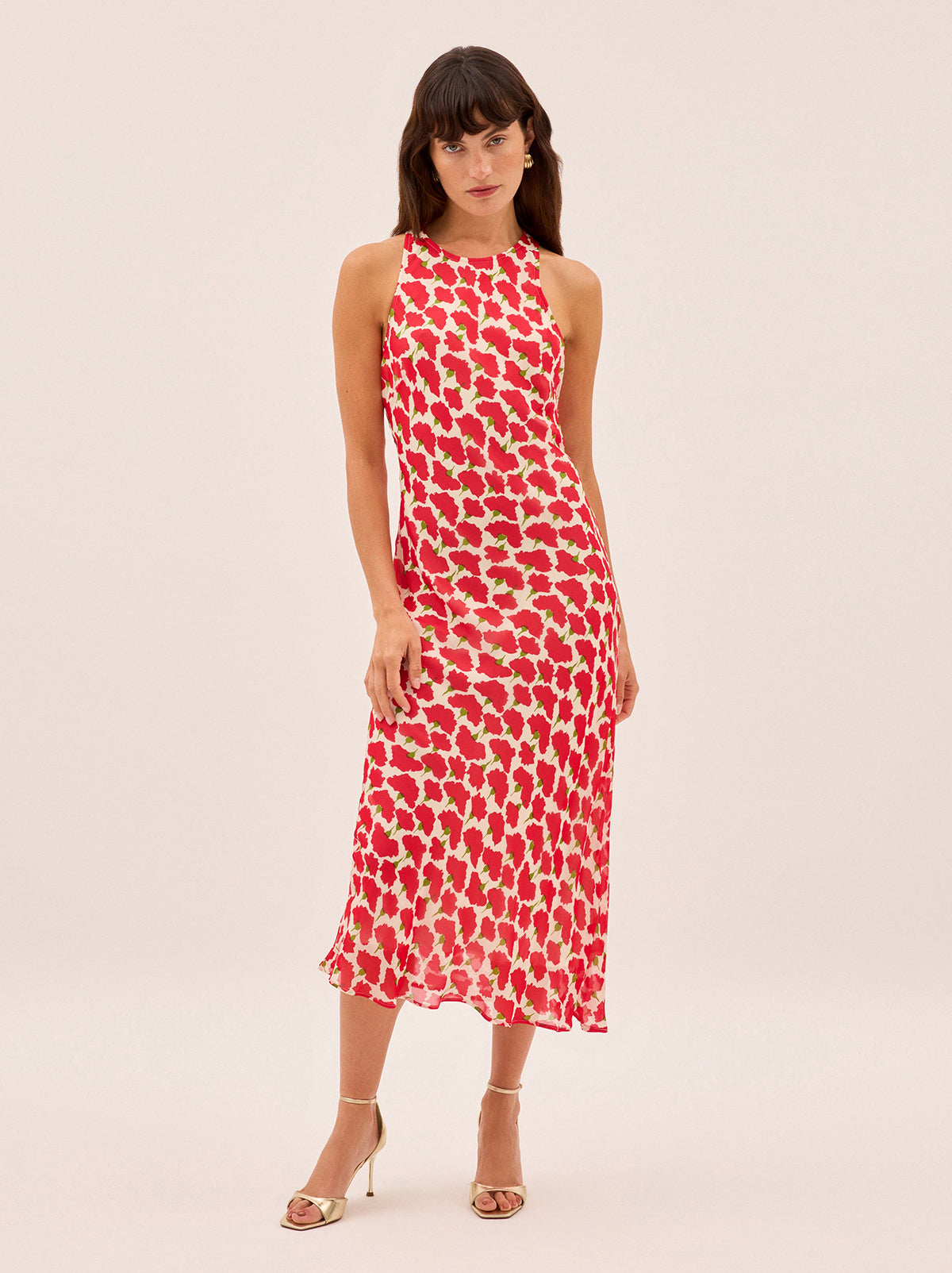 kitri midi dress Rory Blue Floral Print Midi Dress