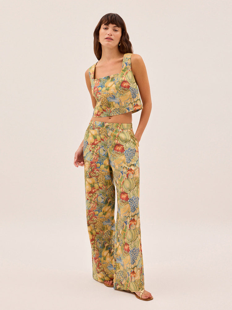 Cosima Fruit Print Trousers By KITRI Studio