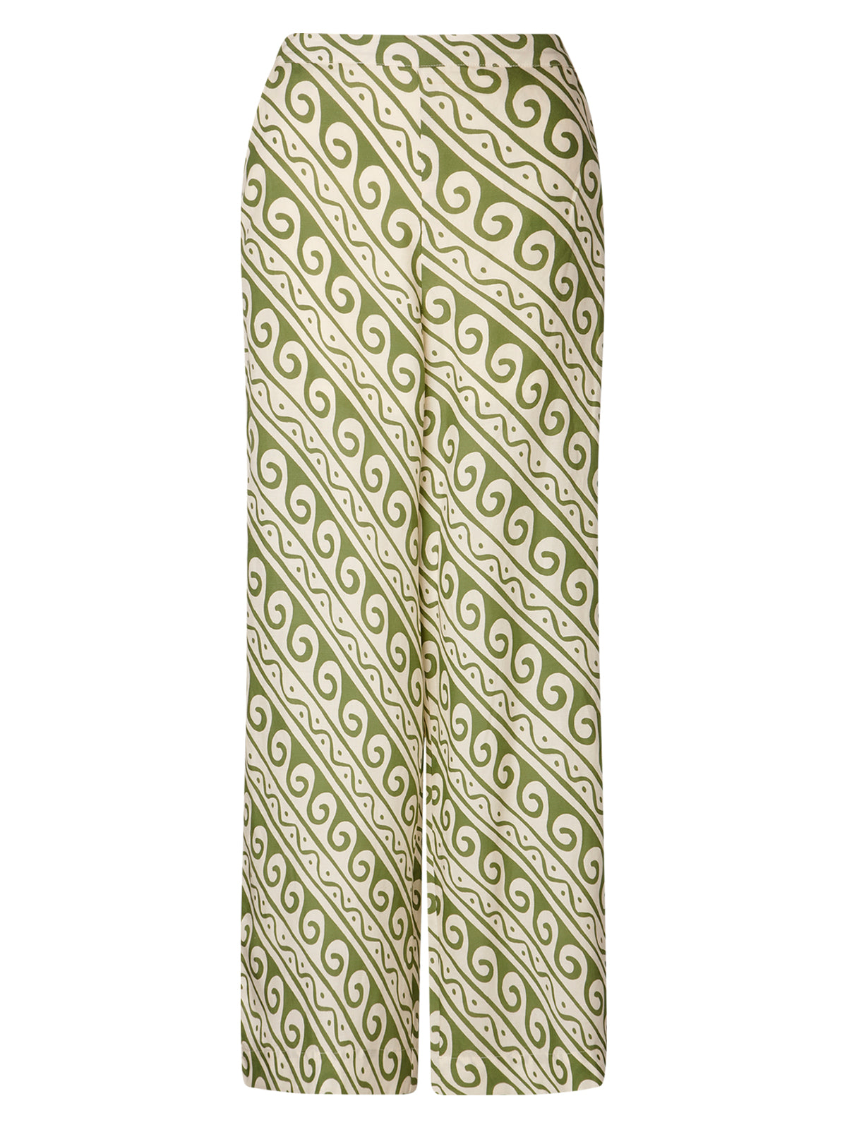 Cosima Green Wave Print Trousers By KITRI Studio