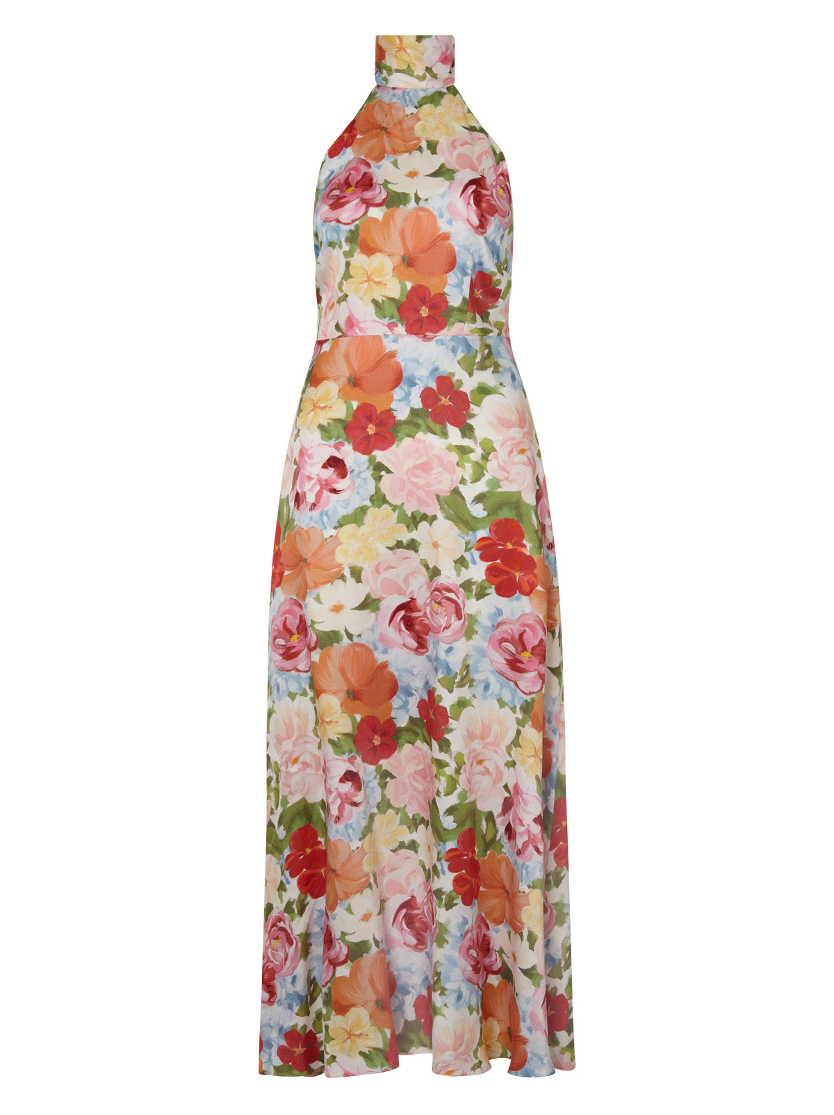 Dakota Painted Floral Halterneck Maxi Dress by KITRI Studio