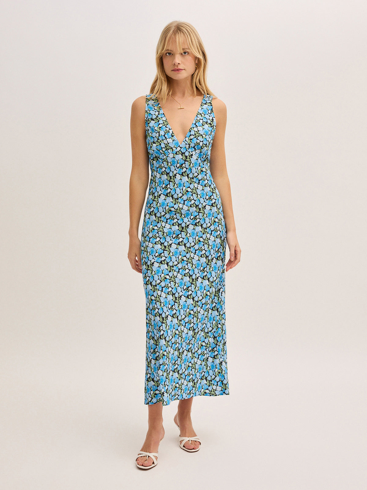 Danna Blue Floral Print Dress By KITRI Studio