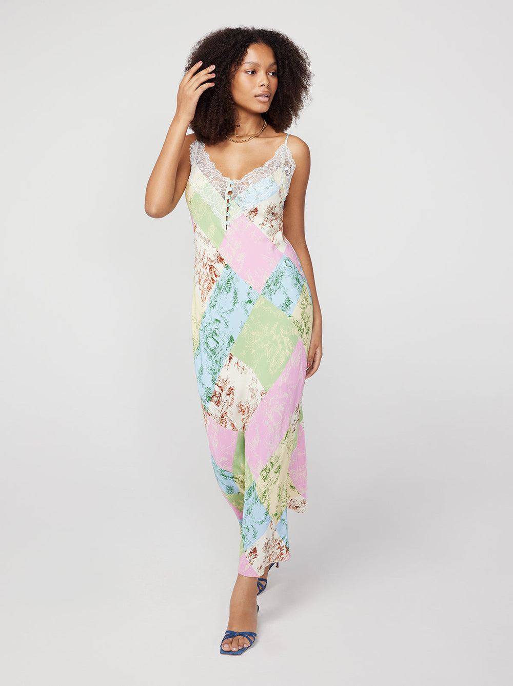 KITRI Roberta Patched Toile De Jouy Mini Dress