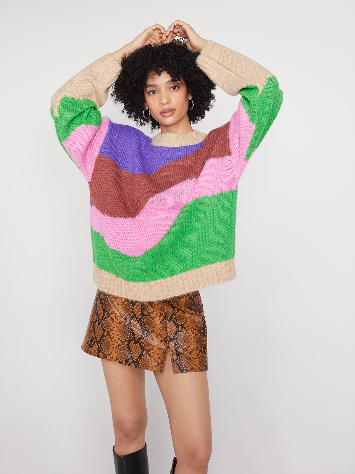 Darina Multi Stripe Intarsia Sweater