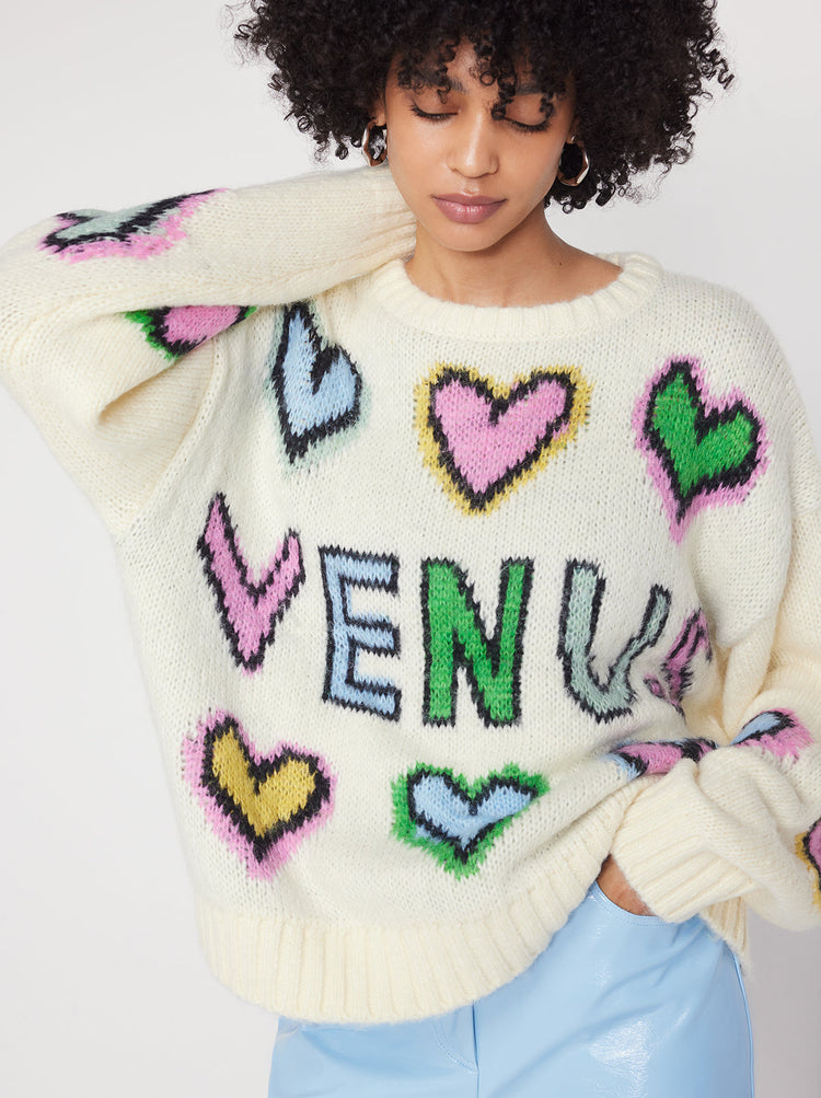 Darina Venus Intarsia Knit Sweater