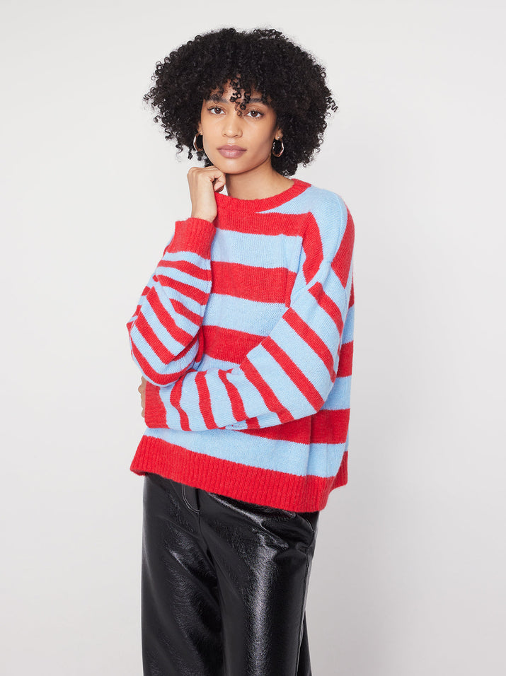 Darina Watermelon Stripe Sweater
