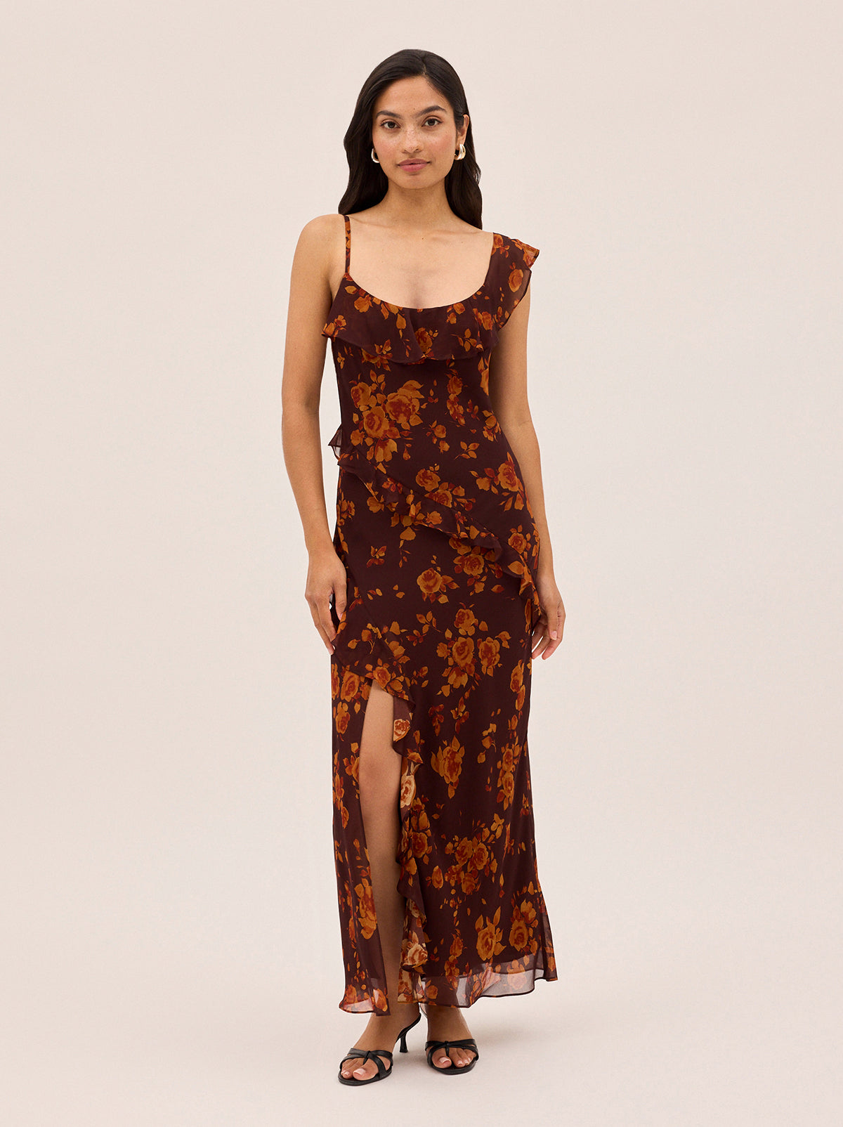 Delphina Autumn Rose Print Dress By KITRI Studio