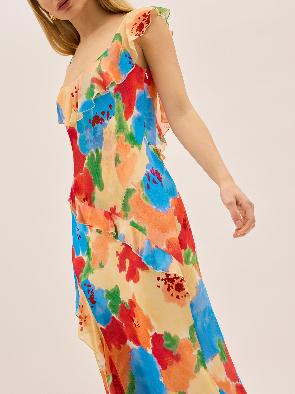 Delphina Watercolour Floral Dress By KITRI Studio