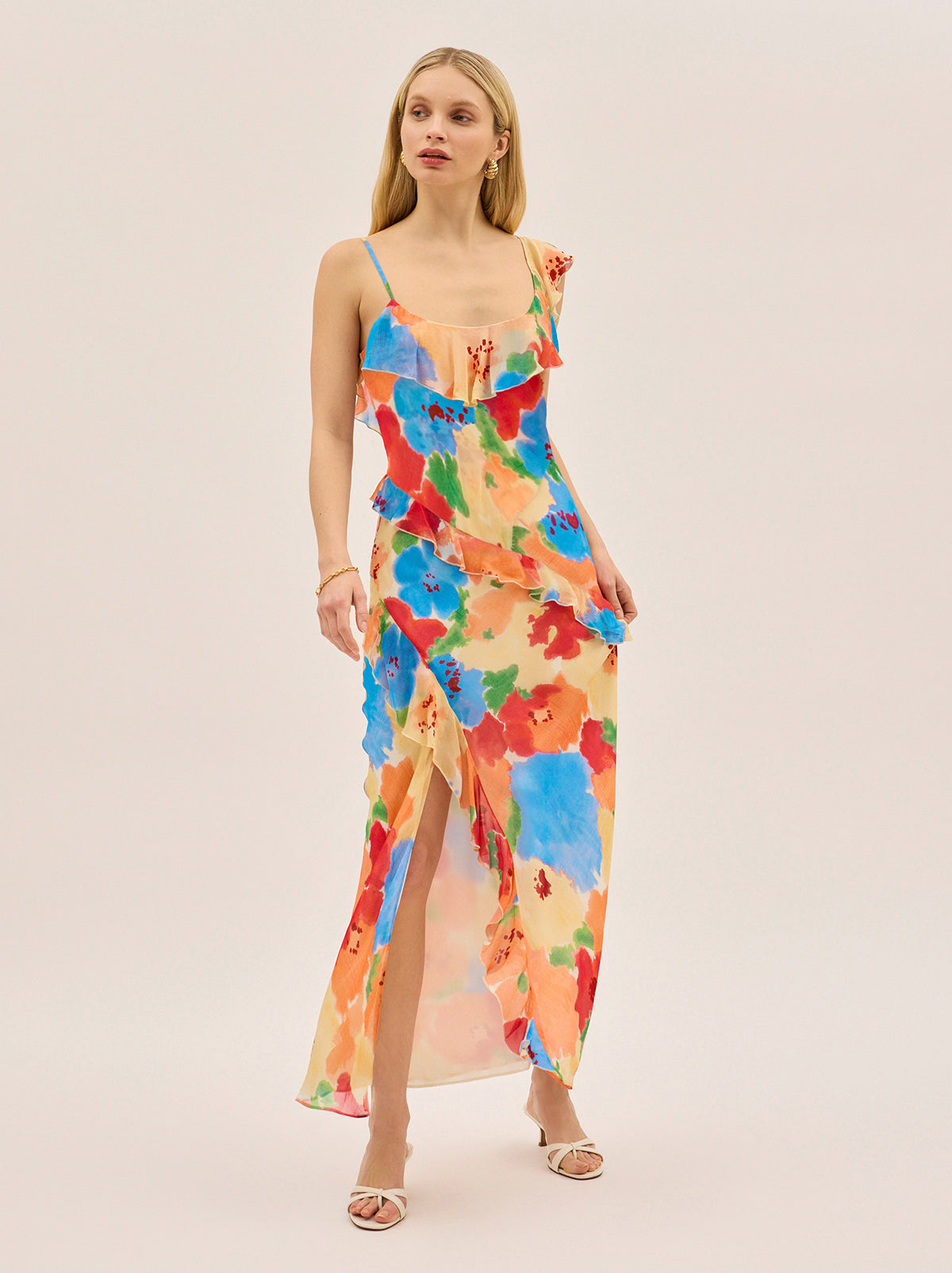 Delphina Watercolour Floral Dress By KITRI Studio