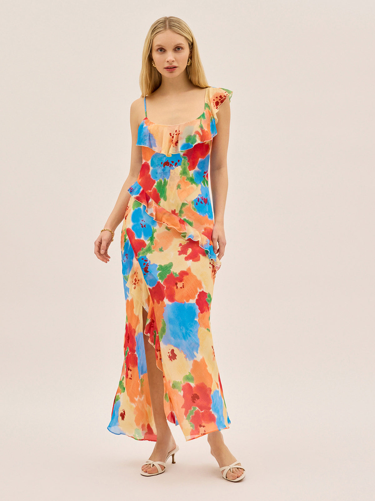 Delphina Watercolour Floral Dress By KITRI Studio