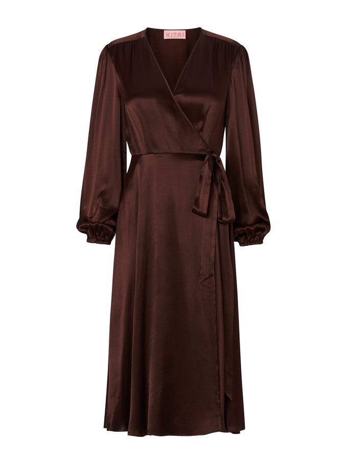 Diana Chocolate Wrap Dress | Women's Wrap Dresses | KITRI