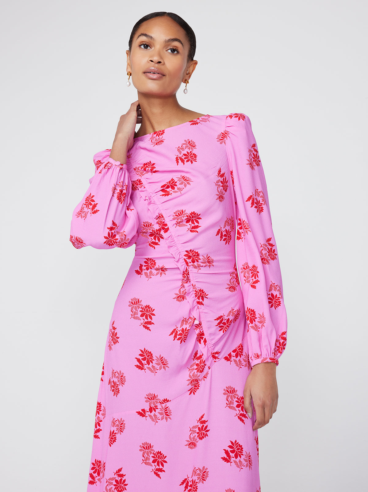 Dorothy Pink Floral Maxi Dress By KITRI Studio