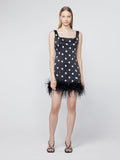 Edina Black Polka Dot Mini Dress