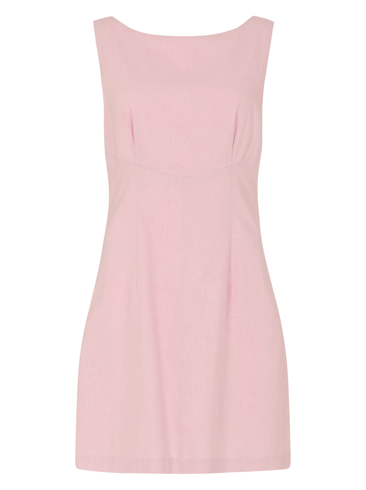 Elodie Pink Cotton Linen Mini Dress | KITRI Studio Elodie Pink Cotton Linen Mini Dress | KITRI Studio