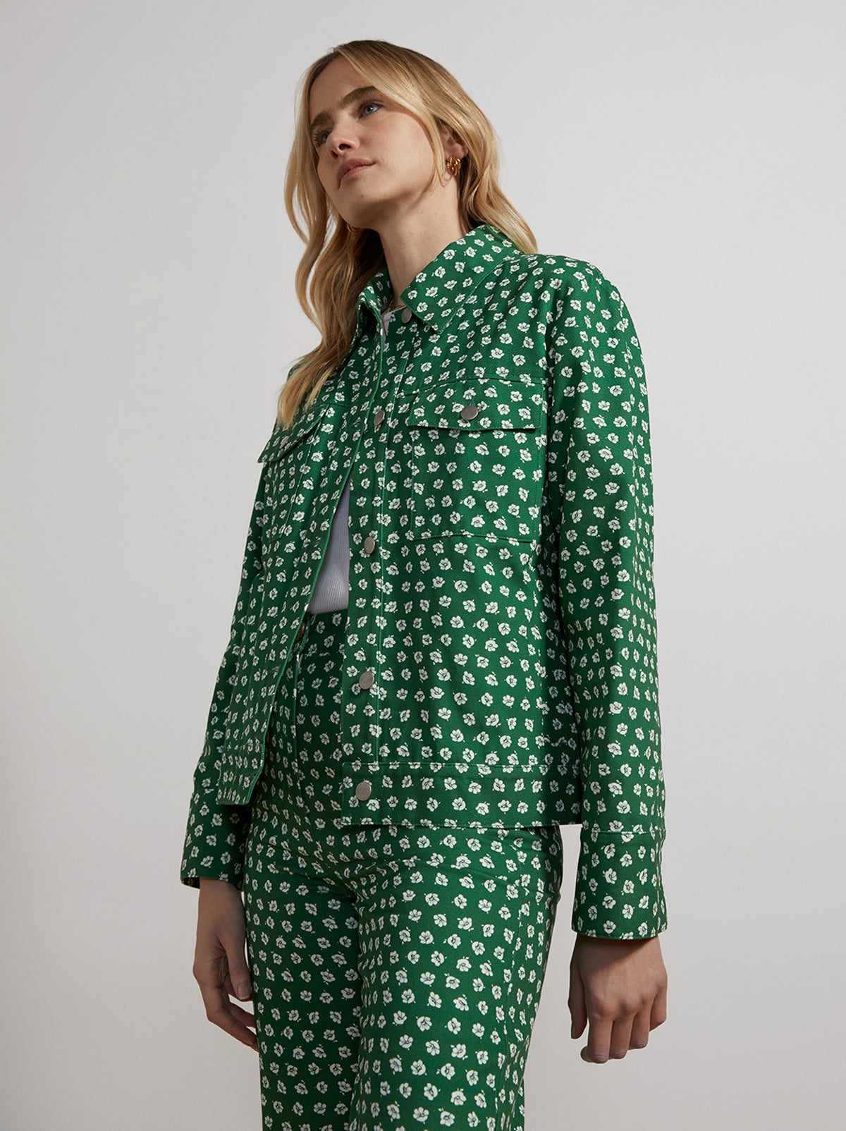 Erico Green Ditsy Floral Jacket By KITRI Studio