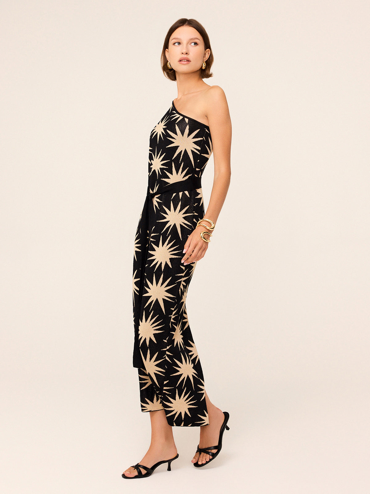 Esme Star Lurex One Shoulder Knit Dress | KITRI Studio Esme Star Lurex One Shoulder Knit Dress | KITRI Studio
