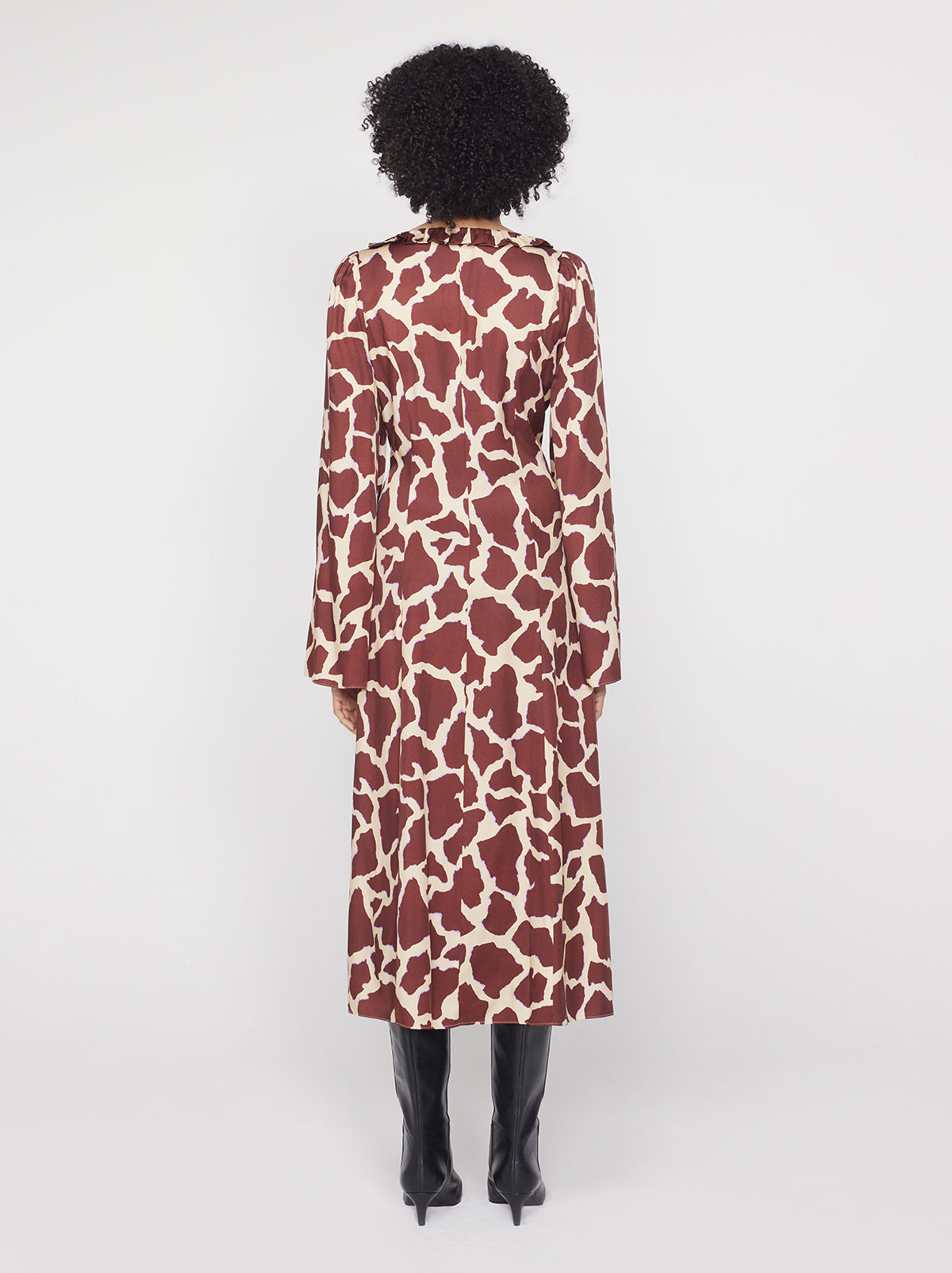 Flora Giraffe Print Midi Dress