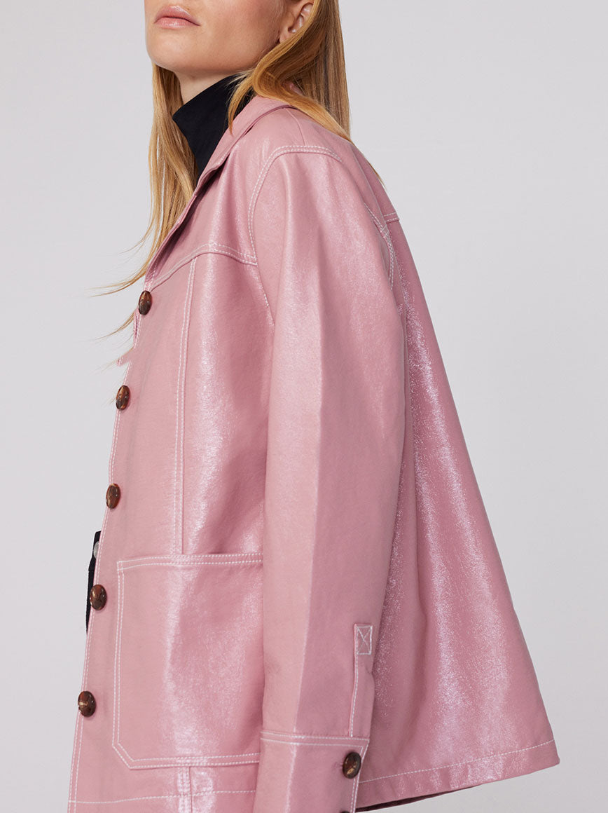 Frankie Pink Vinyl Jacket By KITRI Studio